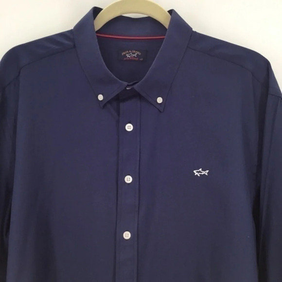 Paul & Shark Yachting Men’s Cotton Poplin Button Down Shirt - Picture 6 of 9